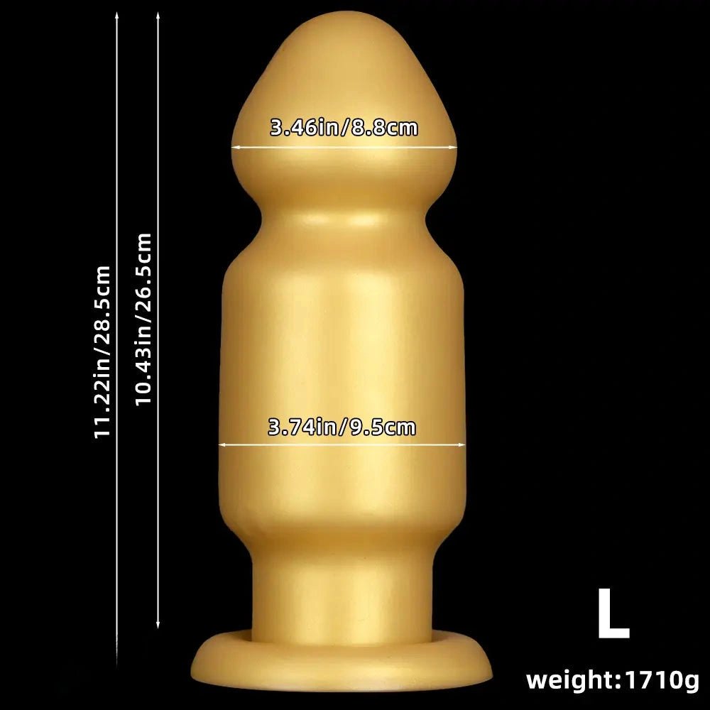 Gold silicone bulb anal plug, photo 10