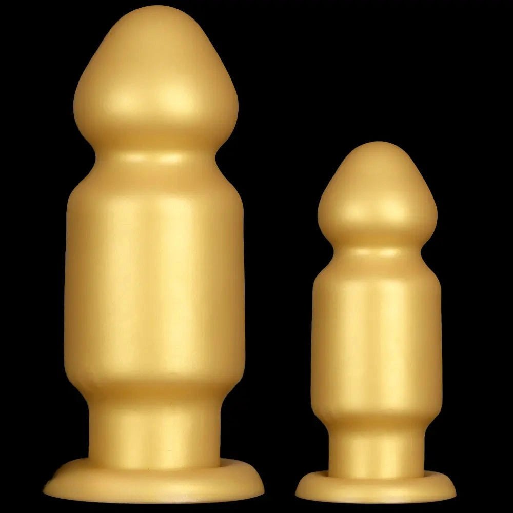 Gold silicone bulb anal plug, photo 11