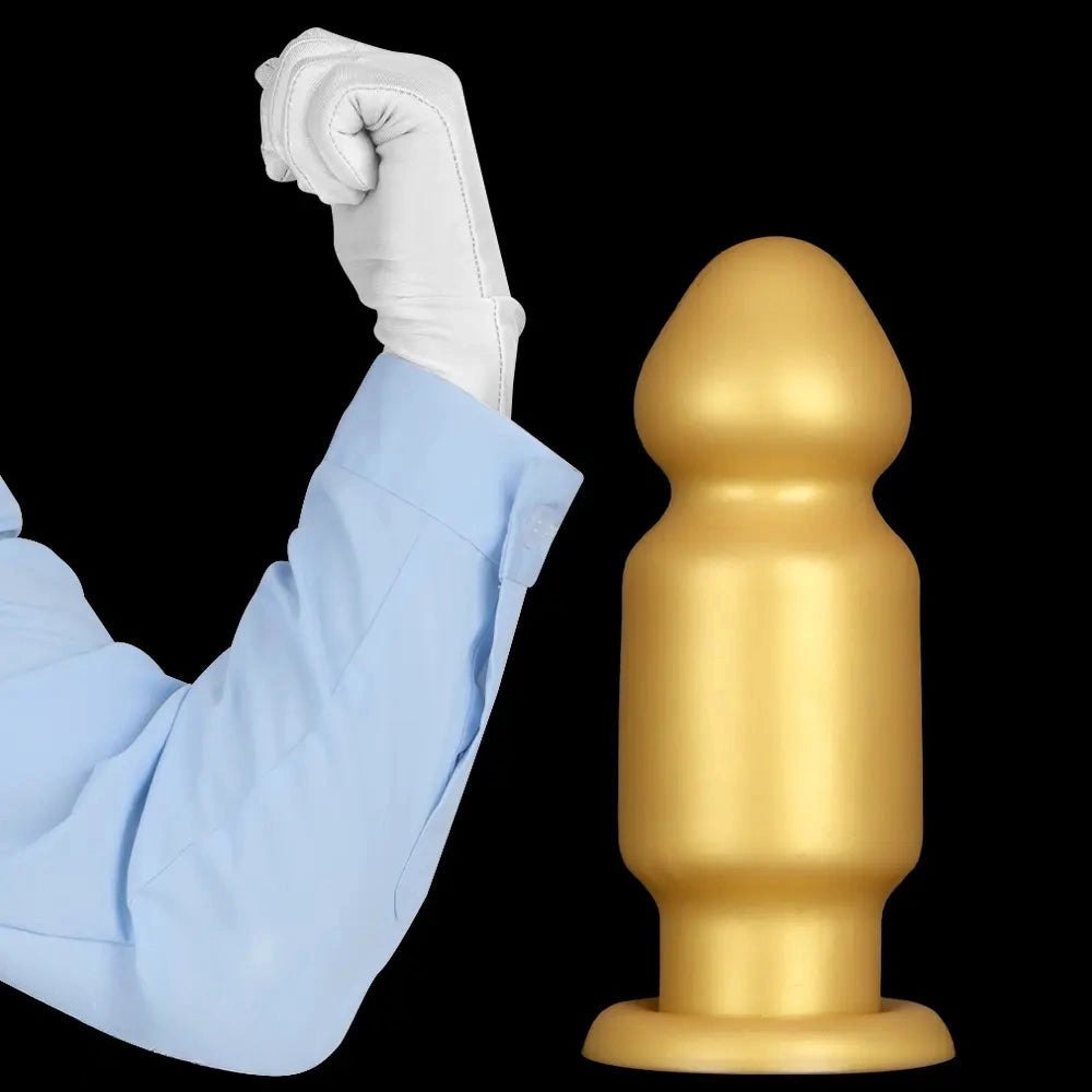 Gold silicone bulb anal plug, photo 15