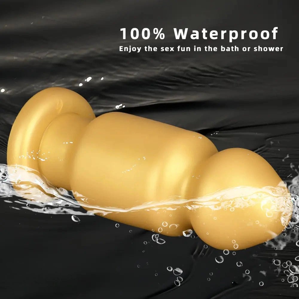 Gold silicone bulb anal plug, photo 8