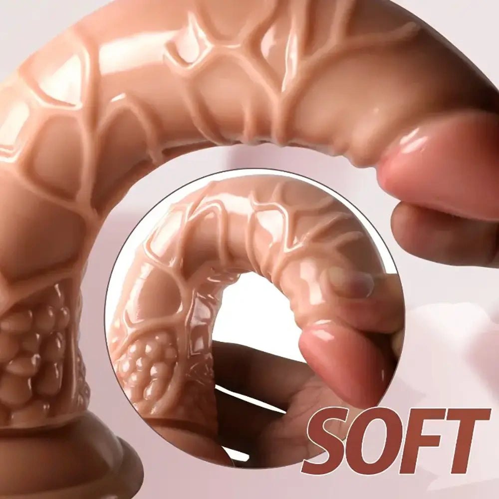 Flesh realistic pvc dildo with suction cup base, photo 5