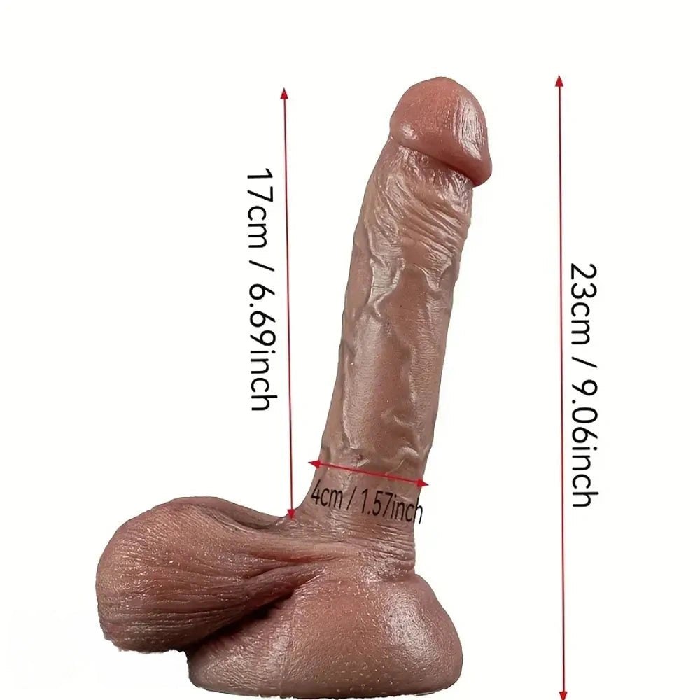 Flesh tone large realistic silicone dildo, photo 3