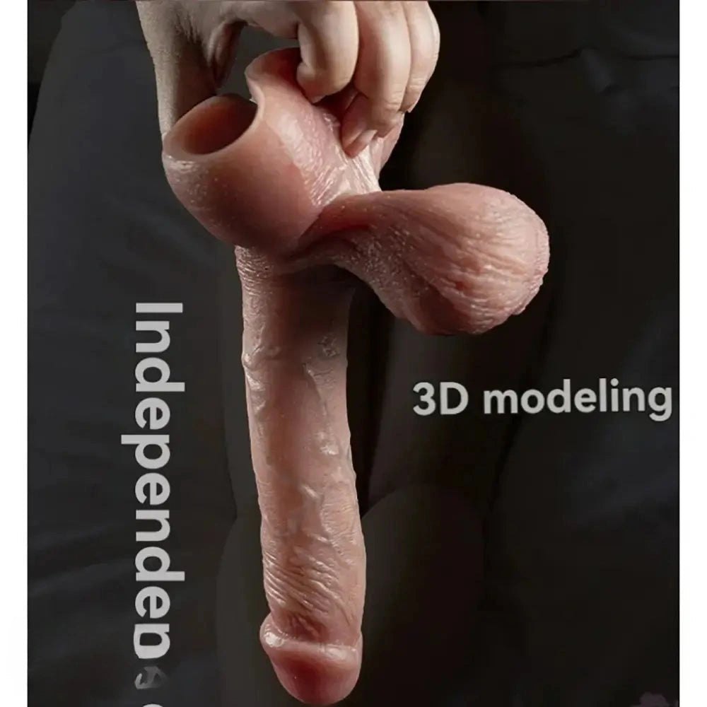 Flesh tone large realistic silicone dildo, photo 7