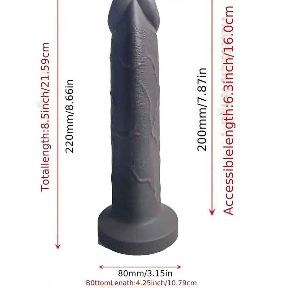 Black silicone large dildo, photo 4