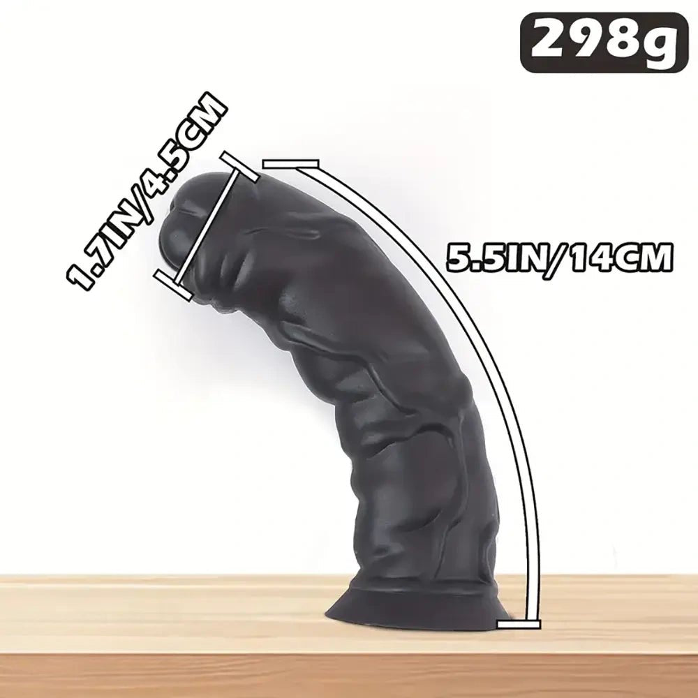 Black large thick realistic silicone dildo