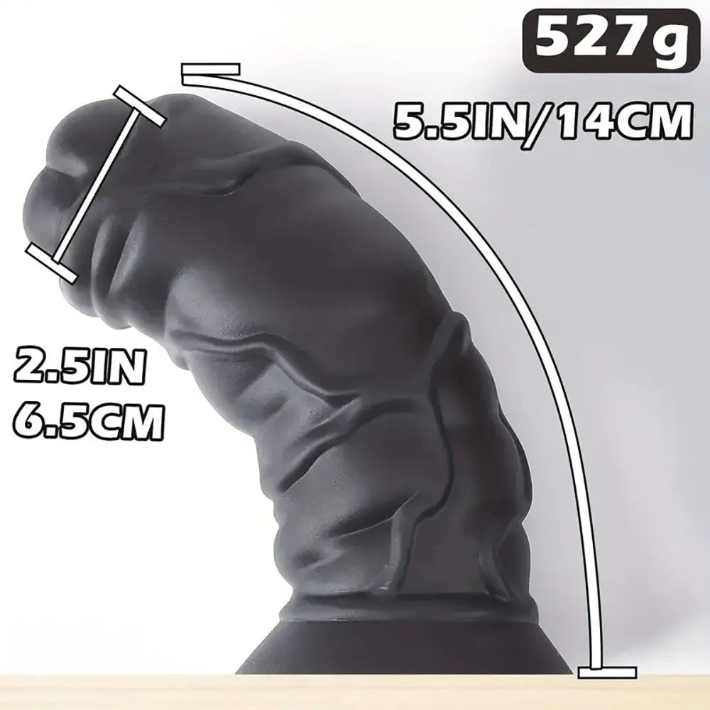 Black large thick realistic silicone dildo