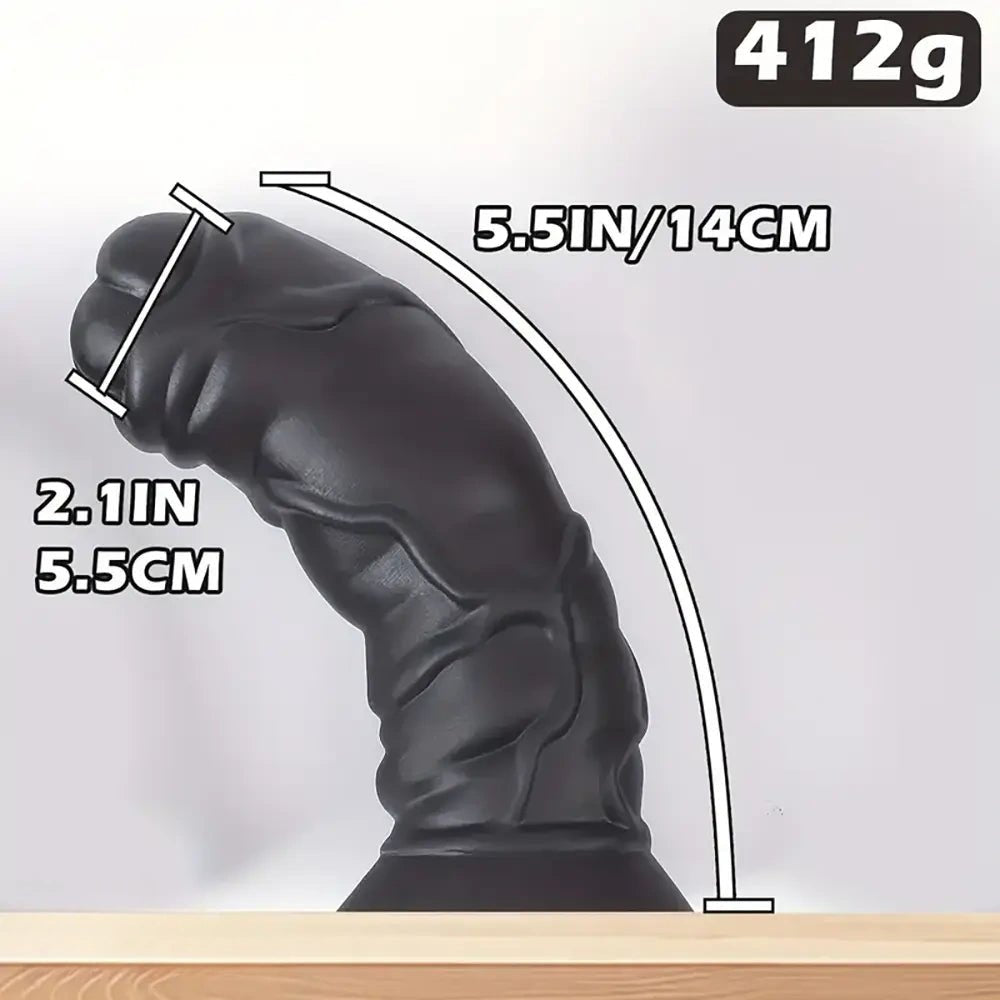 Black large thick realistic silicone dildo