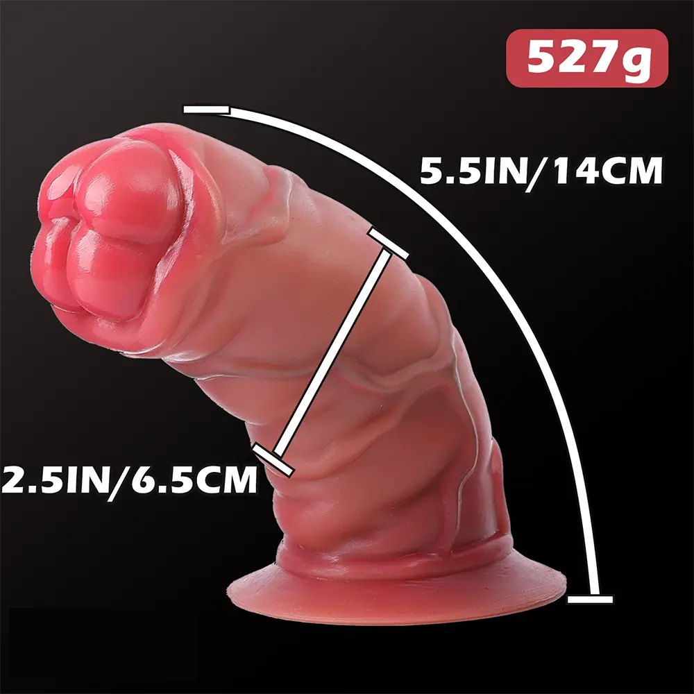Flesh large thick realistic silicone dildo