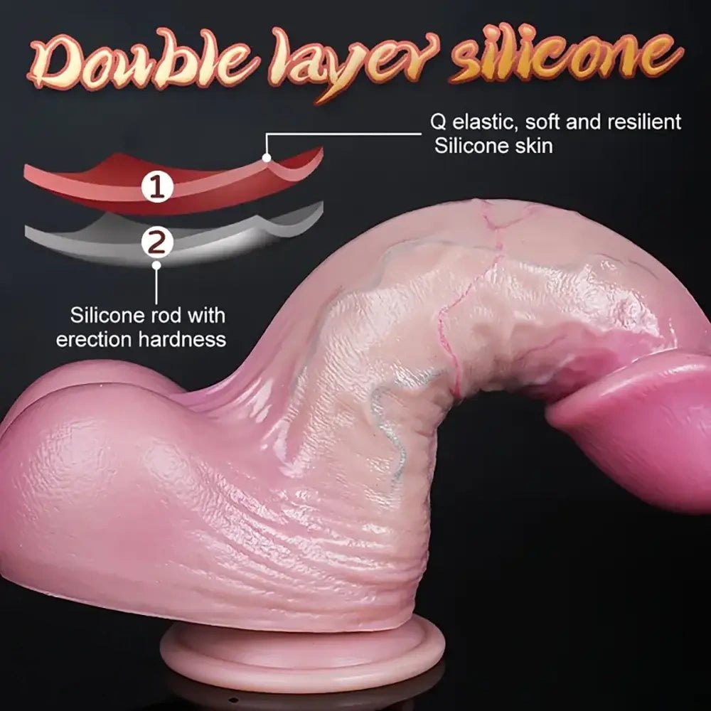 Flesh large thick realistic dildo, photo 4
