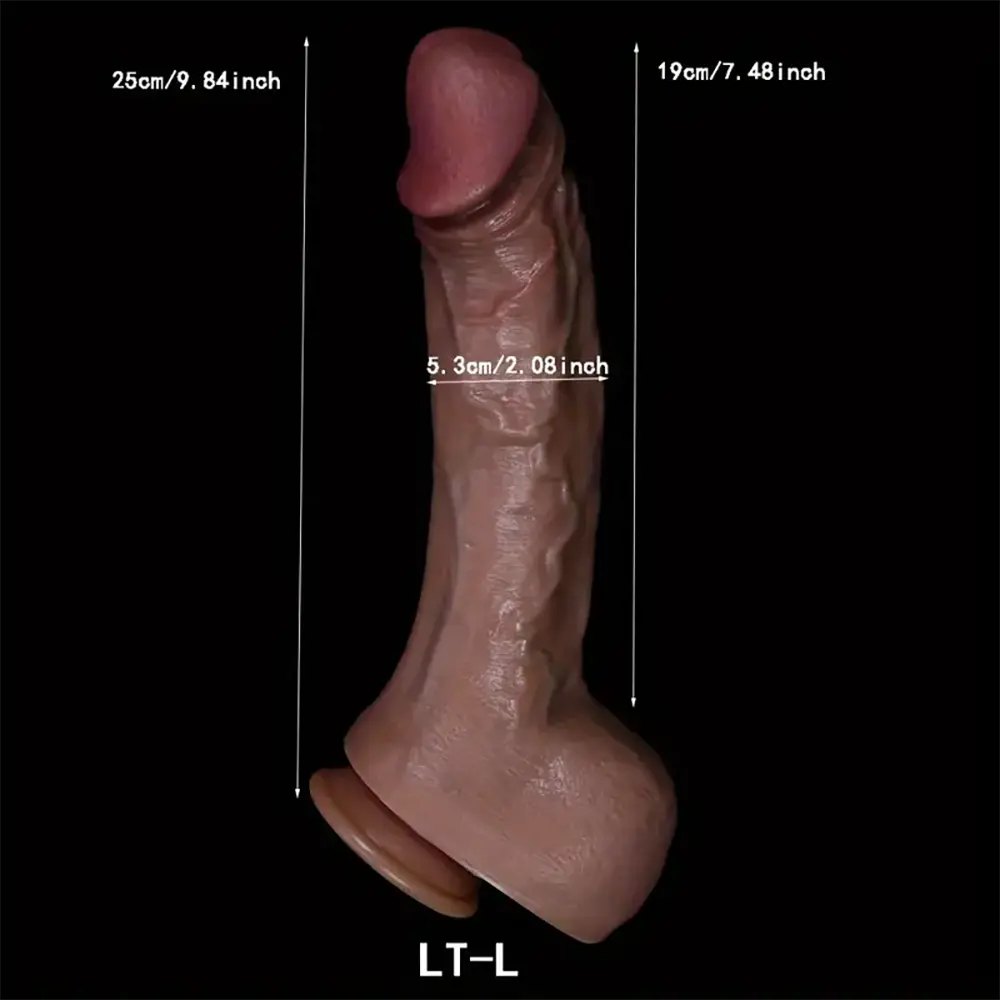 Flesh large thick silicone dildo, photo 7
