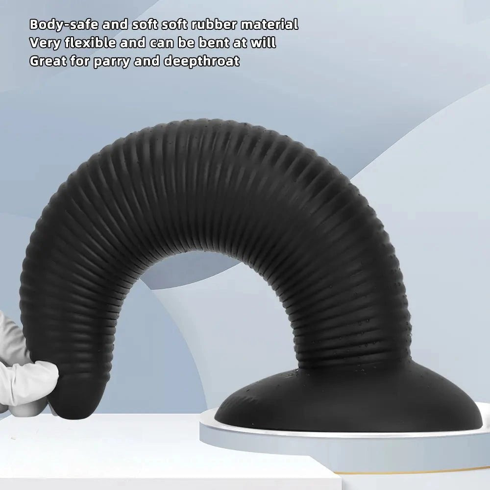 Threaded silicone anal plug with suction cup base, photo 4