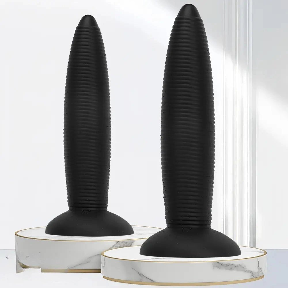 Threaded silicone anal plug with suction cup base, photo 5