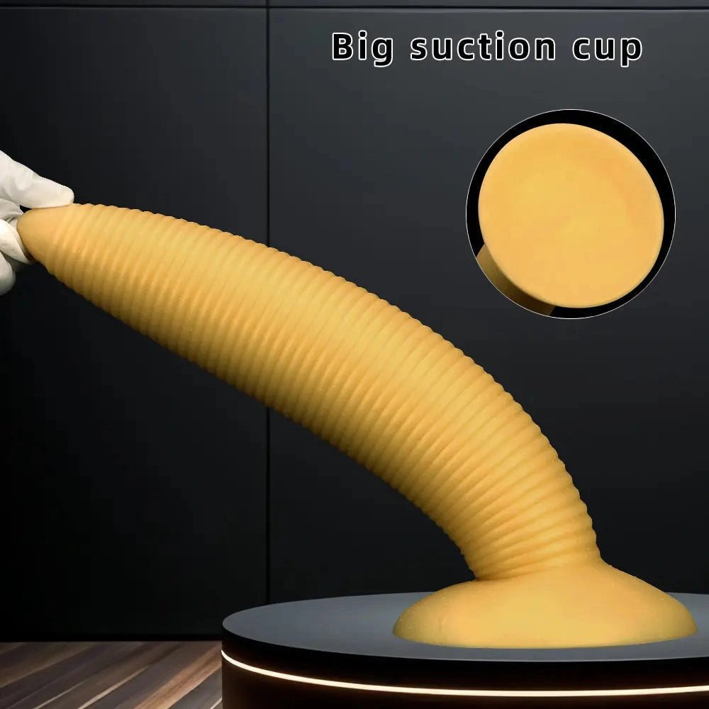 Threaded silicone anal plug with suction cup base, photo 8
