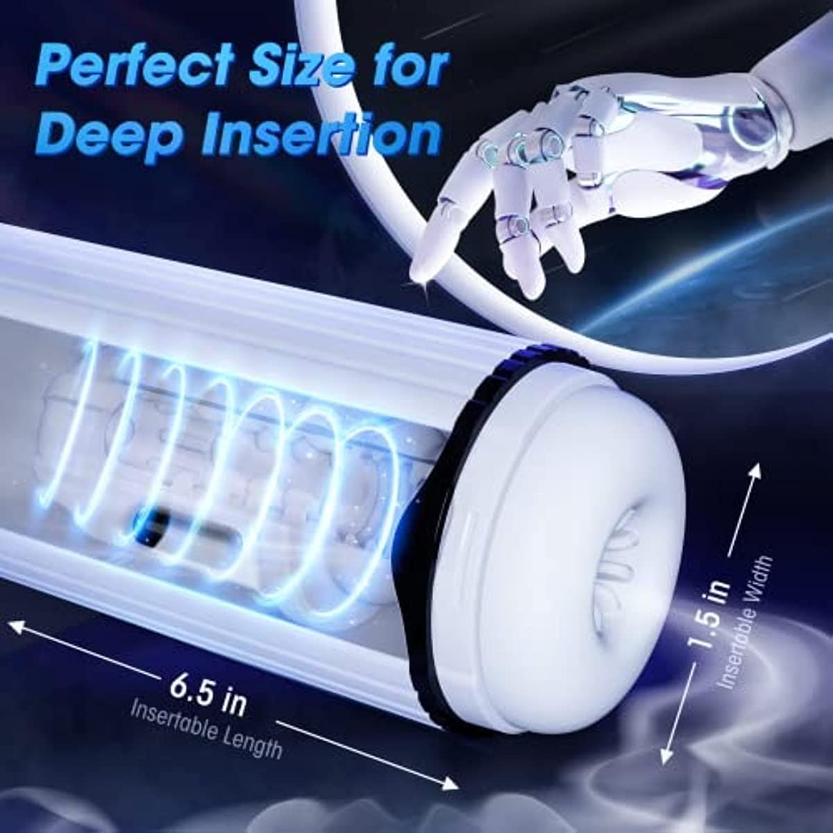 Black LCD display male masturbator, photo 7