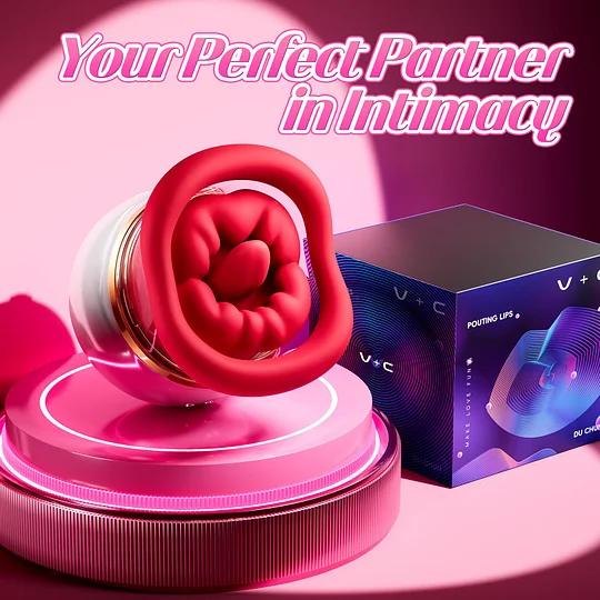 Red LCD lip and tongue suction vibrator, photo 2