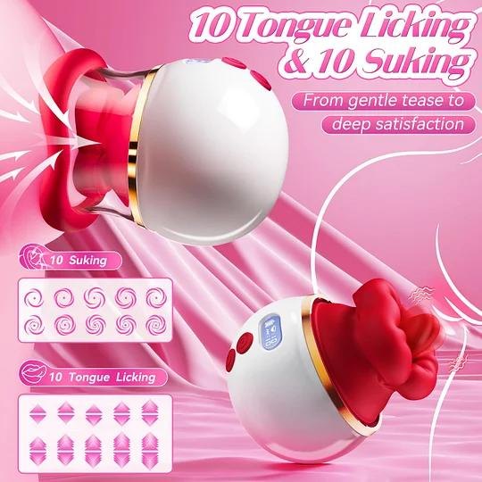 Red LCD lip and tongue suction vibrator, photo 6