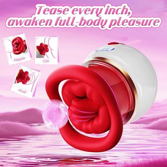 Red LCD lip and tongue suction vibrator, photo 7
