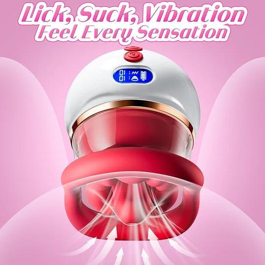Red LCD lip and tongue suction vibrator, photo 8