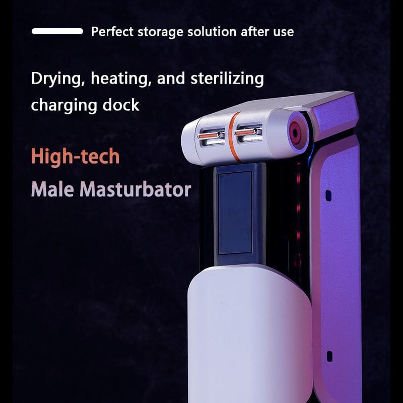 Black LCD rotating telescopic masturbator, photo 4