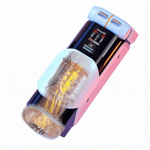 Black LCD rotating telescopic masturbator, photo 6