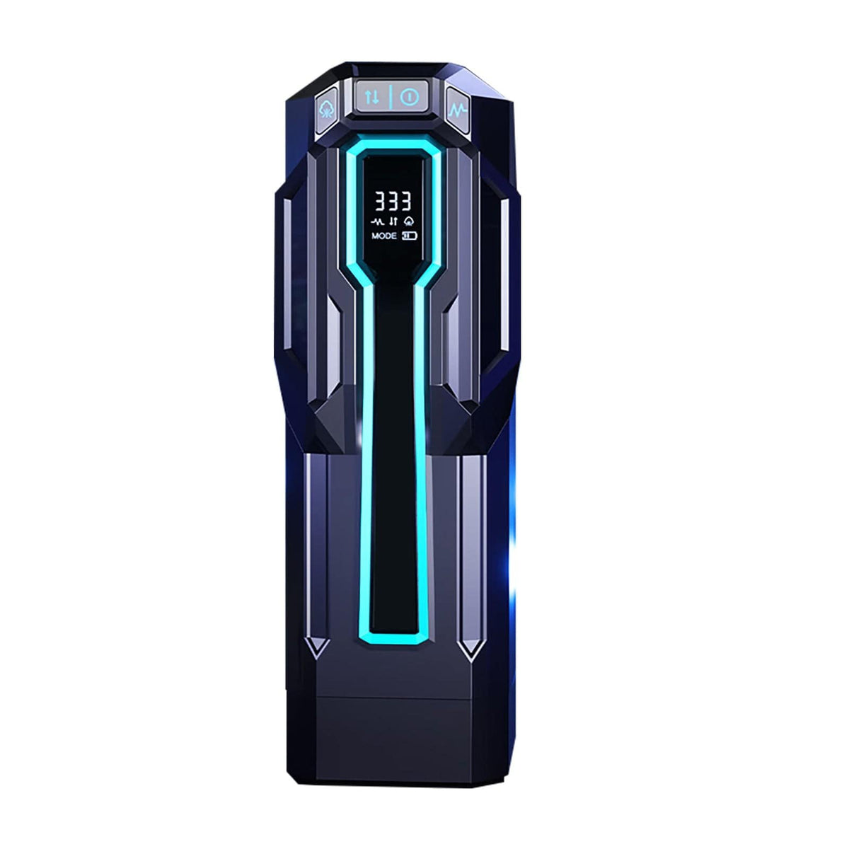 Gray and blue male masturbator with LCD display, photo 5