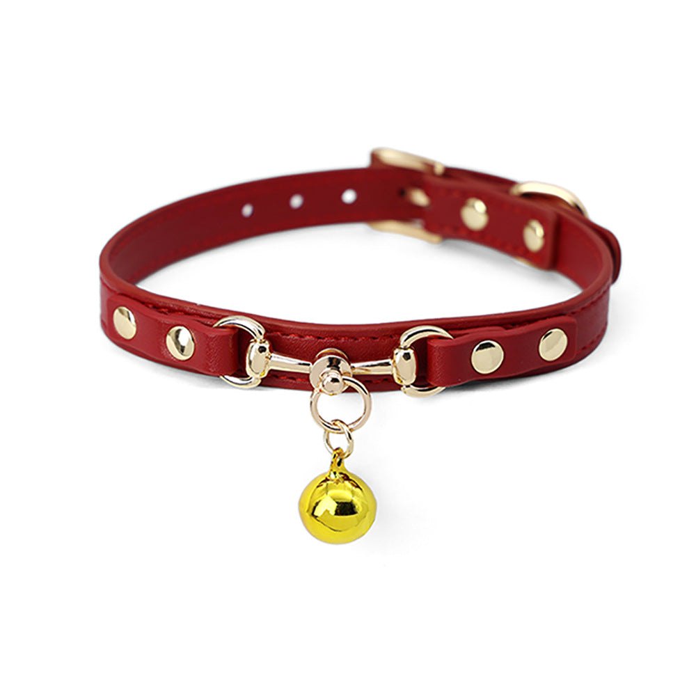 Leather collar with leash accessory, photo 2