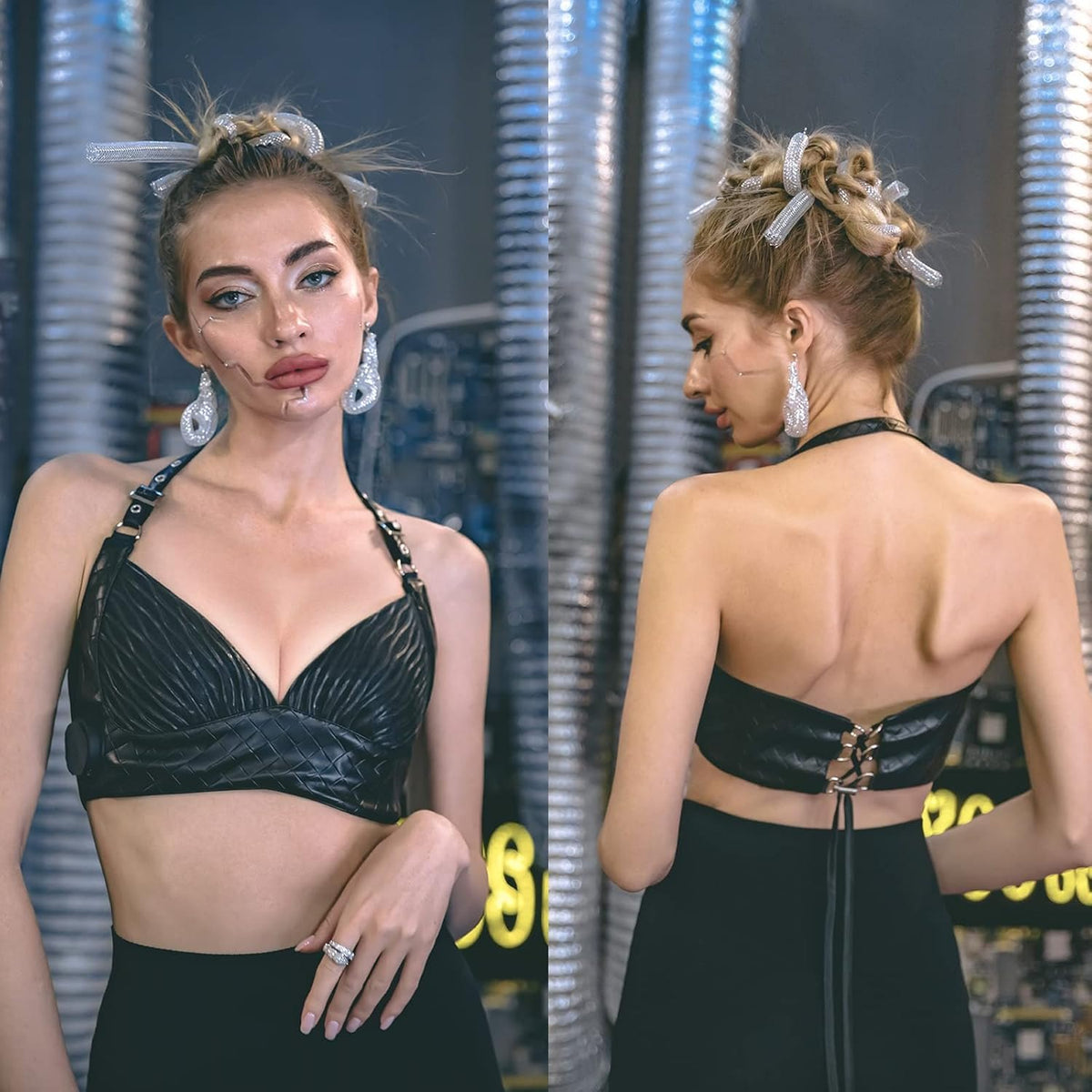Led color changing glowing bra costume, photo 3