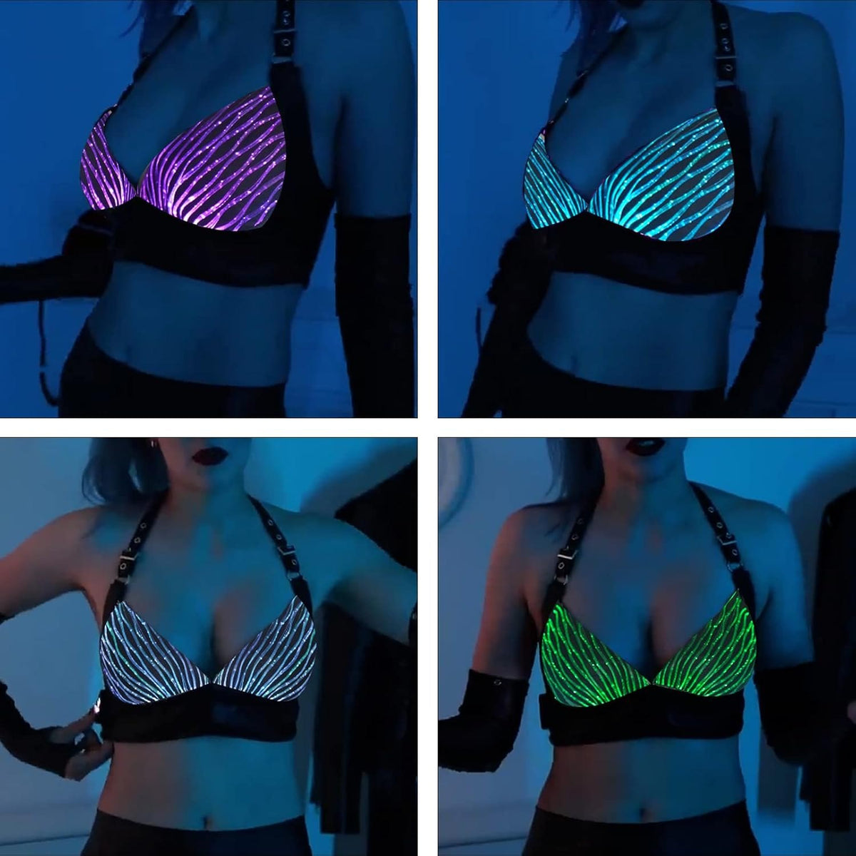 Led color changing glowing bra costume, photo 4