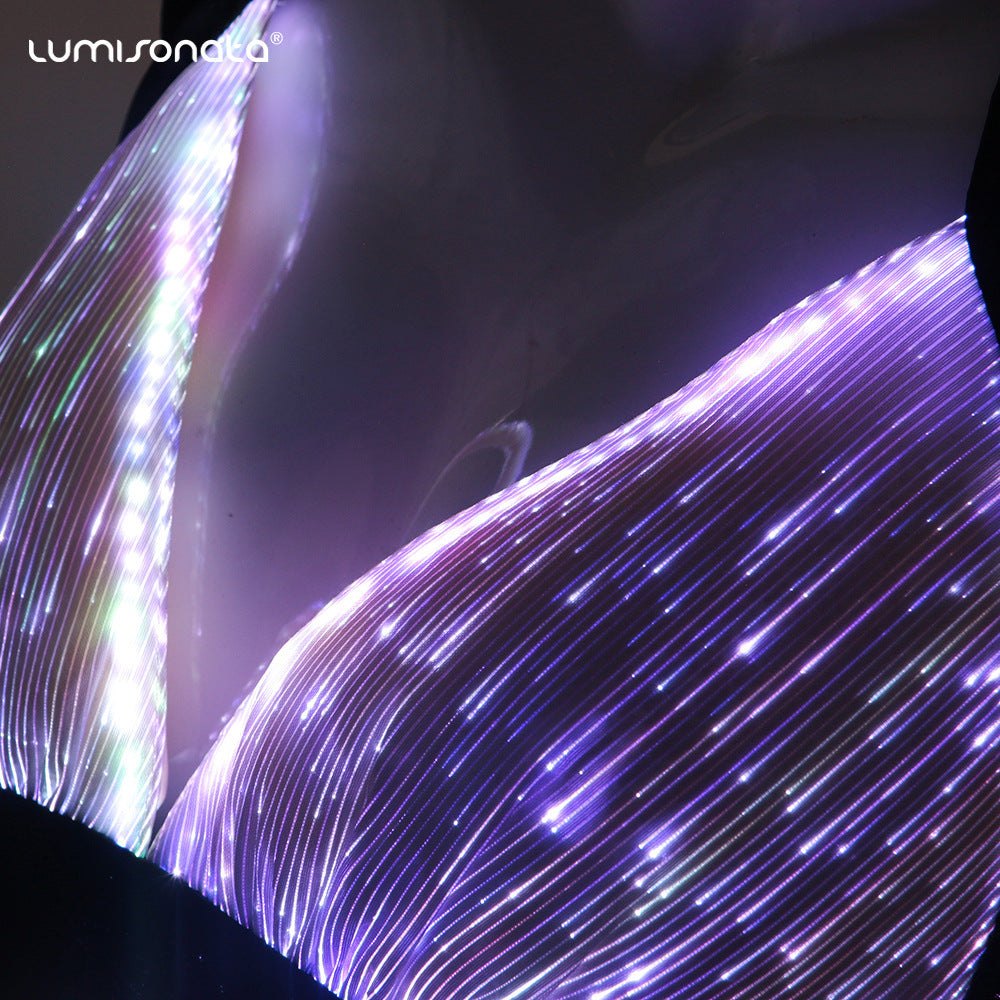 Led luminous glowing bra stage performance, photo 4