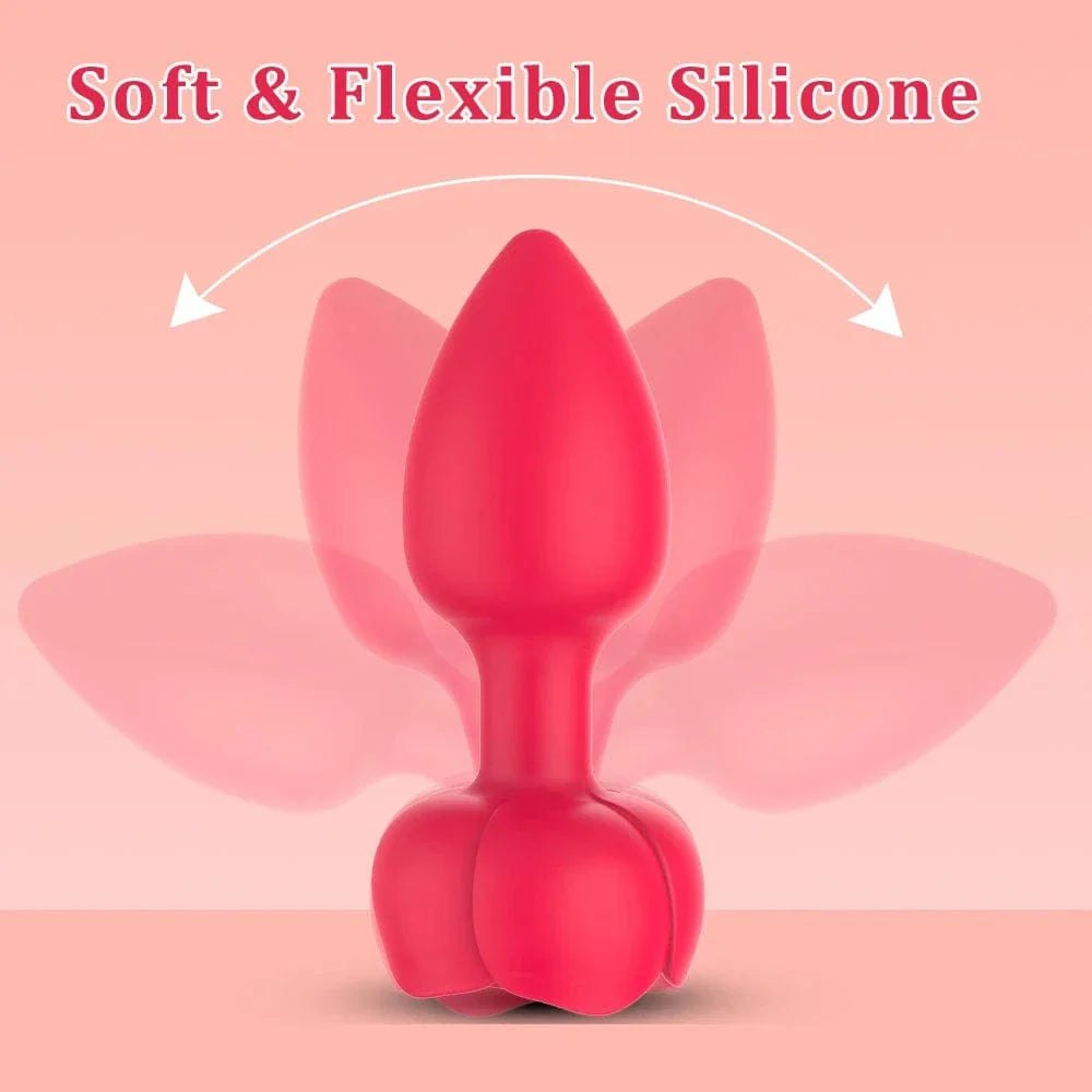 Rose-shaped LED anal plug vibrator, photo 4