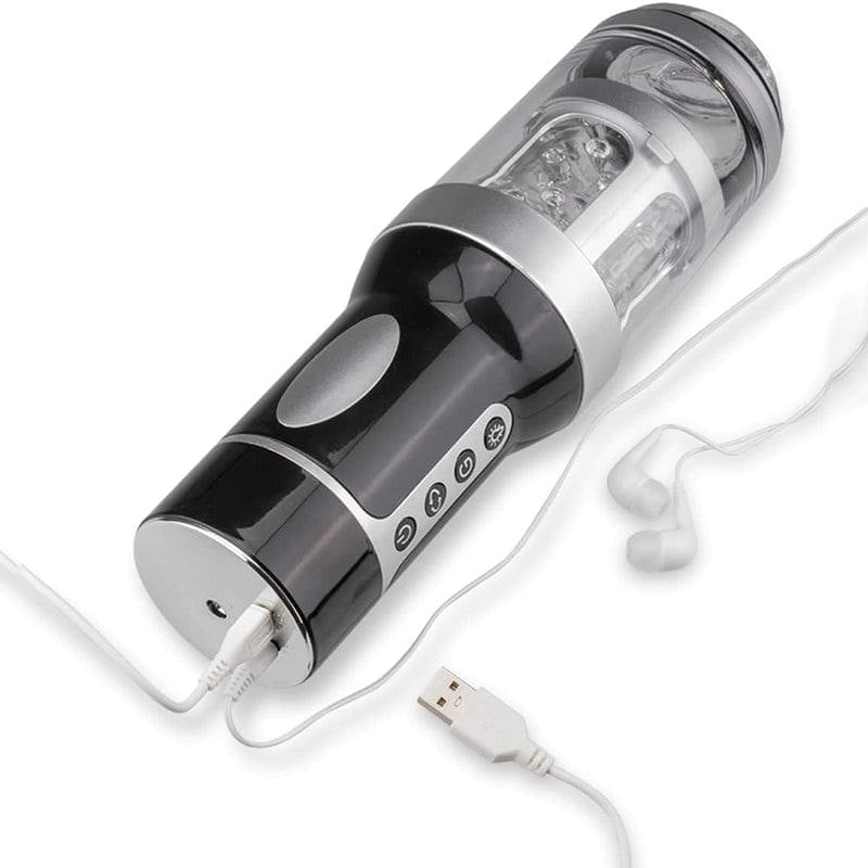 Black automatic rotating thrusting male masturbator, photo 2