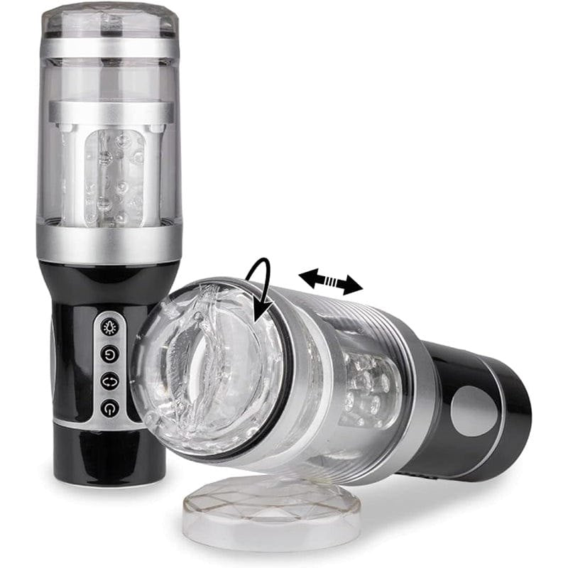 Black automatic rotating thrusting male masturbator, photo 3