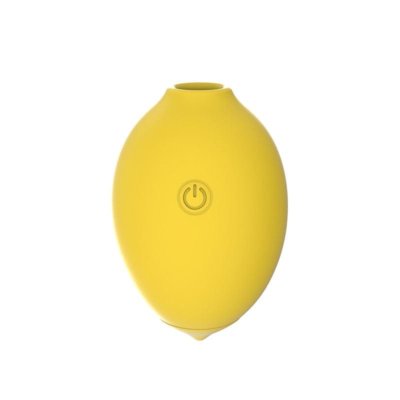 Yellow lemon shaped clitoral suction vibrator, photo 1