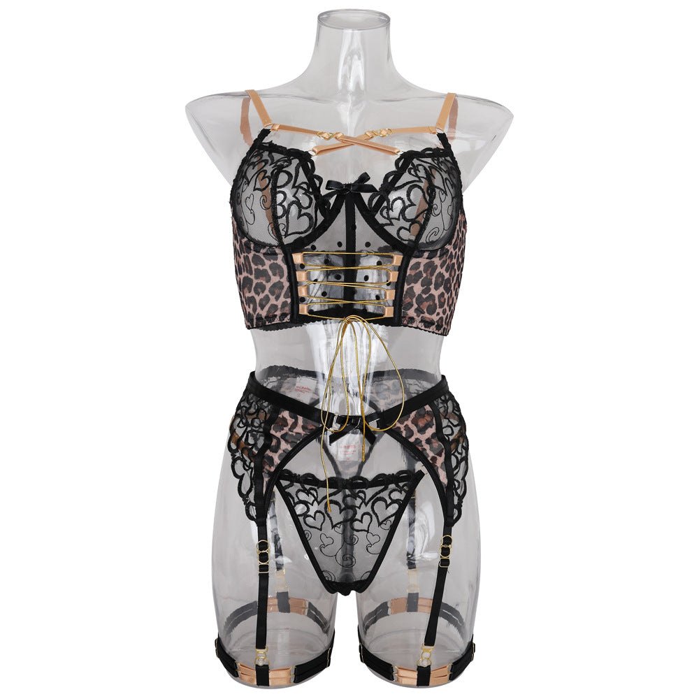 Leopard embroidered mesh set, photo 6