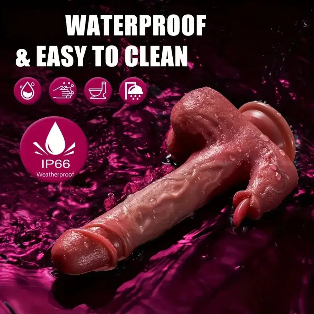 Flesh tone realistic vibrating thrusting dildo, photo 5