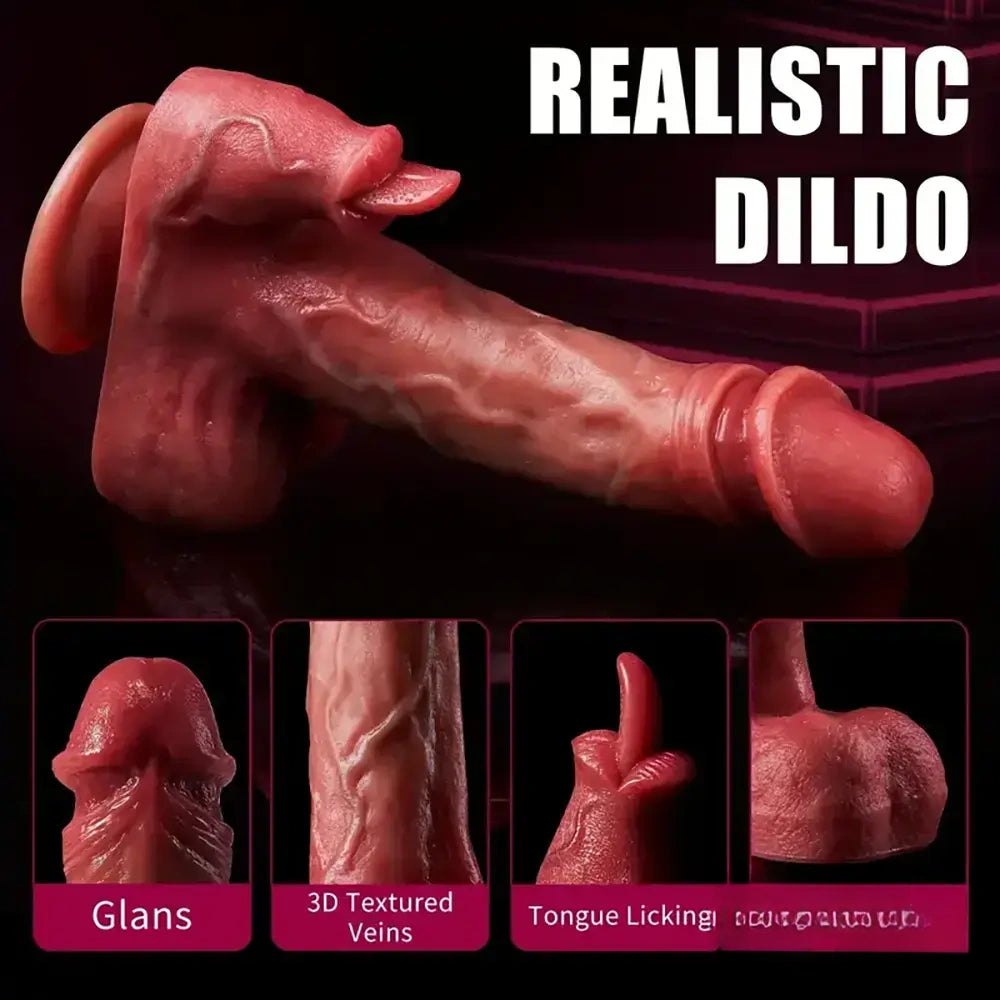 Flesh tone realistic vibrating thrusting dildo, photo 6
