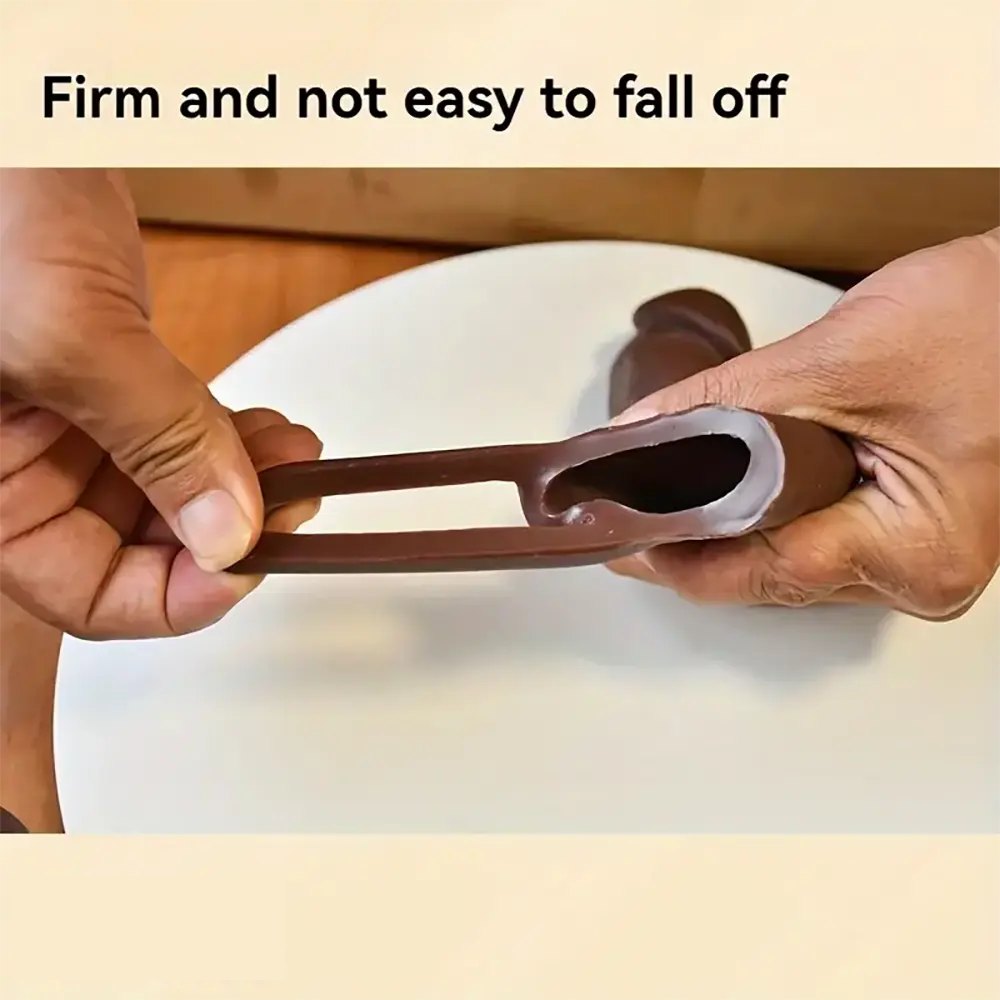 Coffee silicone penis extension sleeve, photo 5