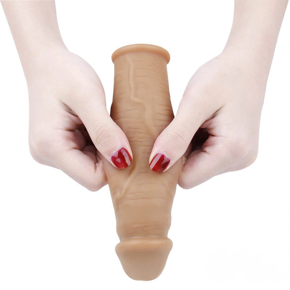 Flesh lifelike penis extension sleeve, photo 7