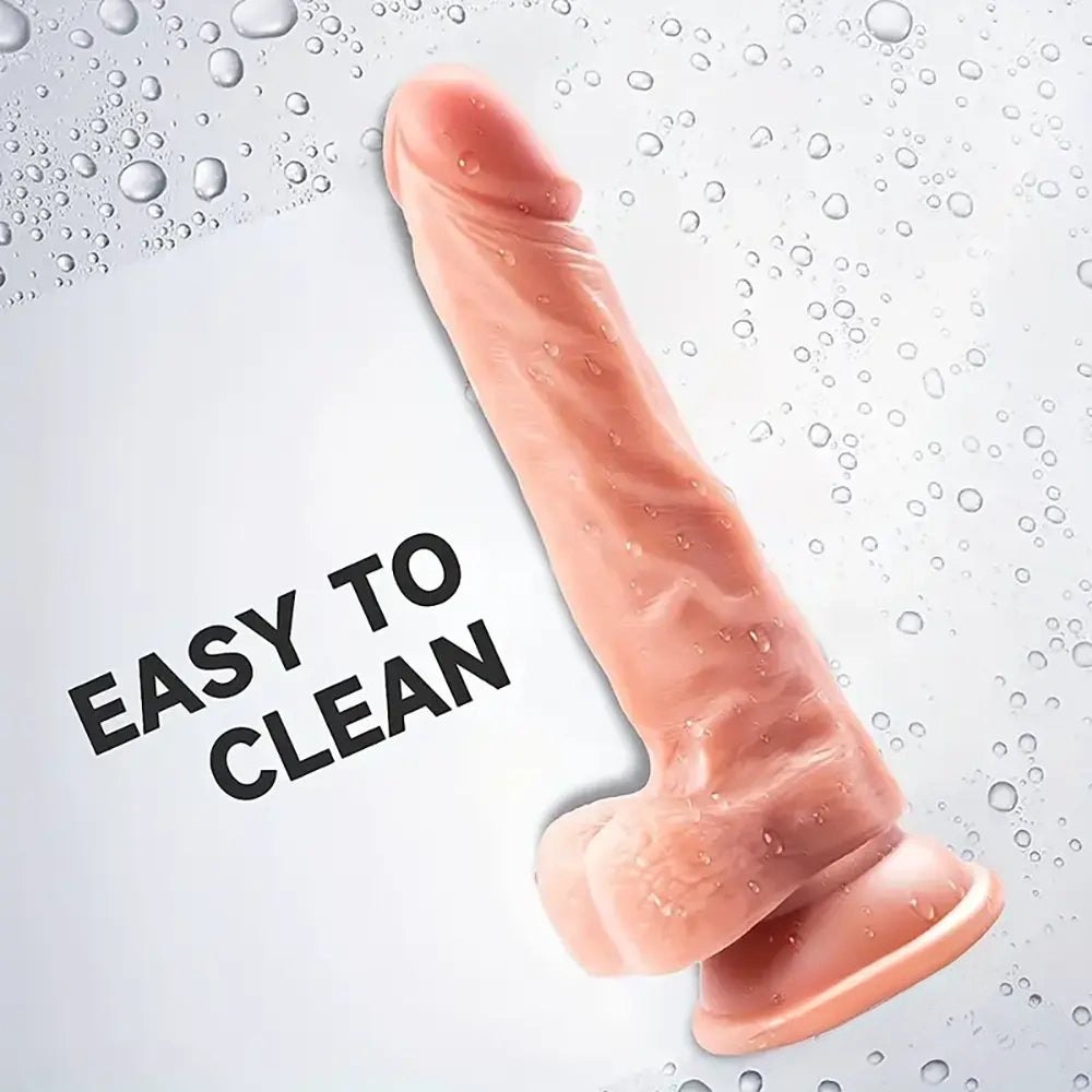 Flesh-tone PVC realistic dildo, photo 4