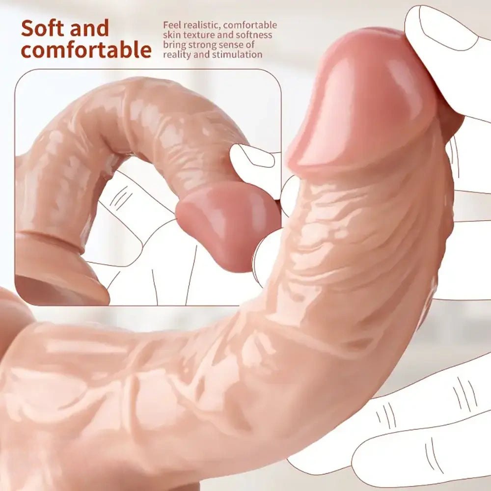 Flesh lifelike pvc realistic dildo, photo 2
