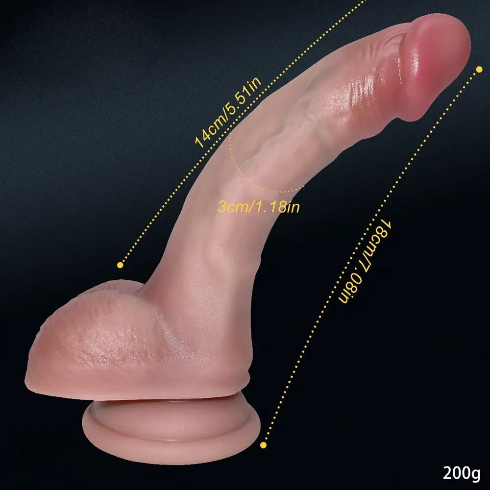 Flesh tone lifelike silicone dildo, photo 5