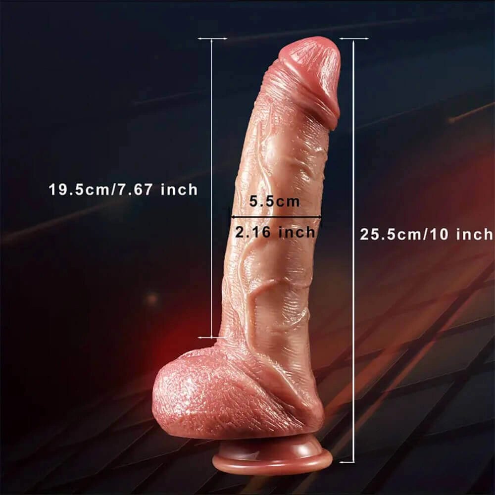 Lifelike silicone suction cup dildo with veins, photo 11