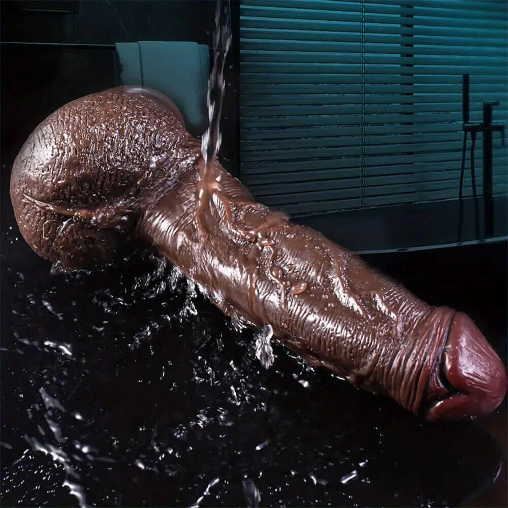 Lifelike silicone suction cup dildo with veins, photo 2