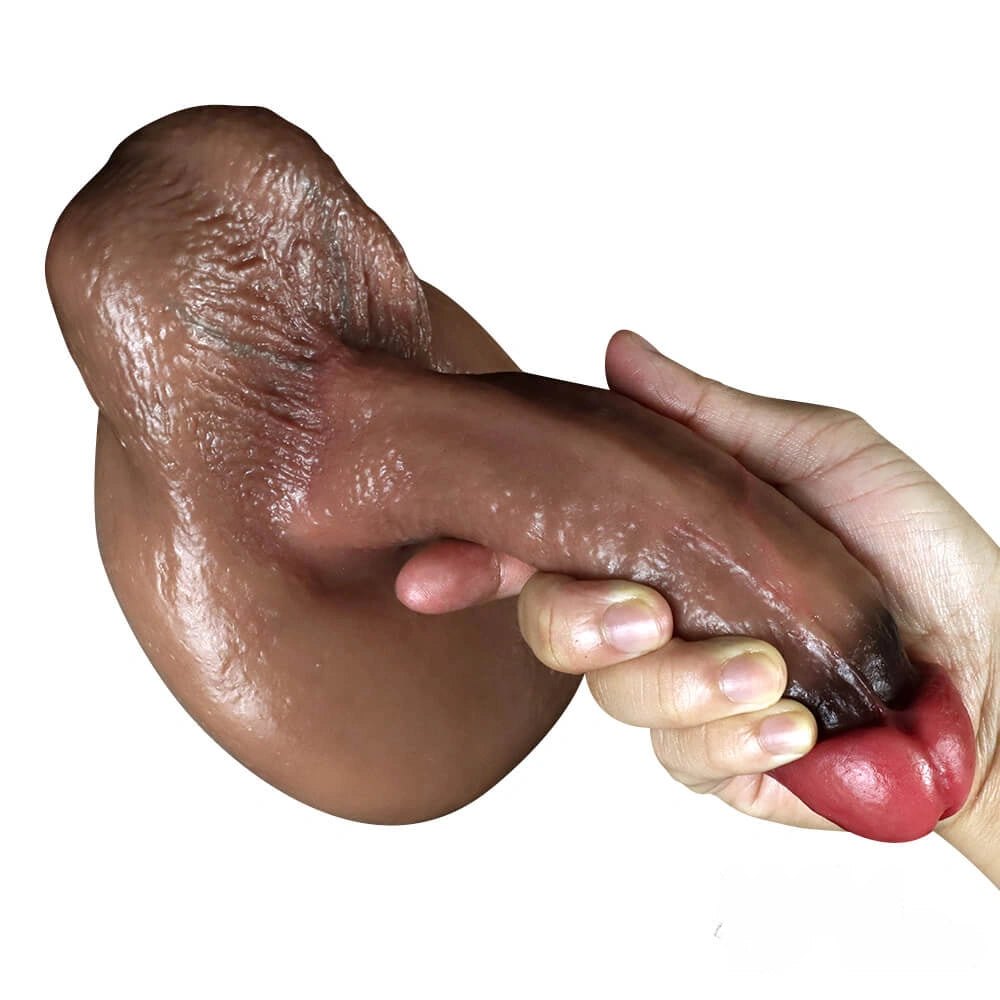 Flesh-tone silicone dildo with suction cup base, photo 12