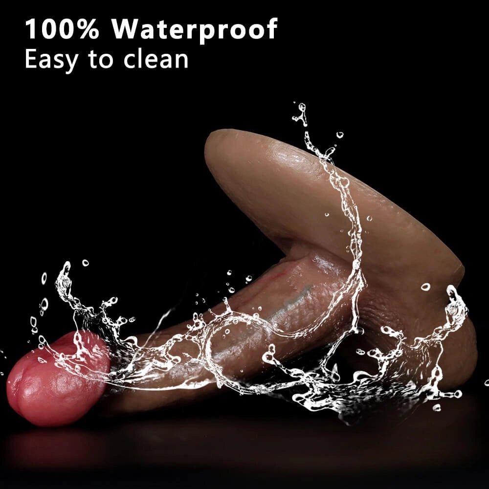 Flesh-tone silicone dildo with suction cup base, photo 6