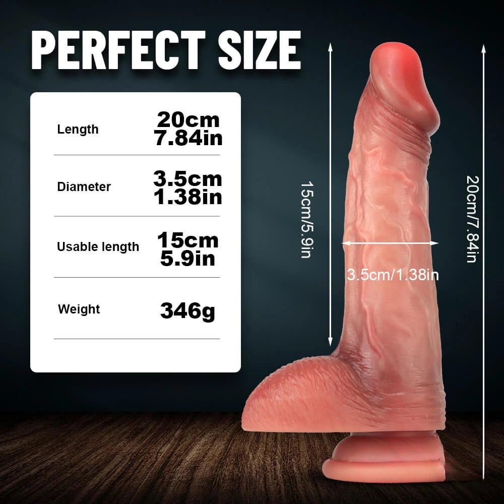 Flesh tone lifelike silicone suction cup dildo, photo 7
