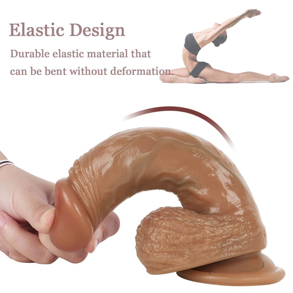 Flesh lifelike suction cup dildo, photo 7