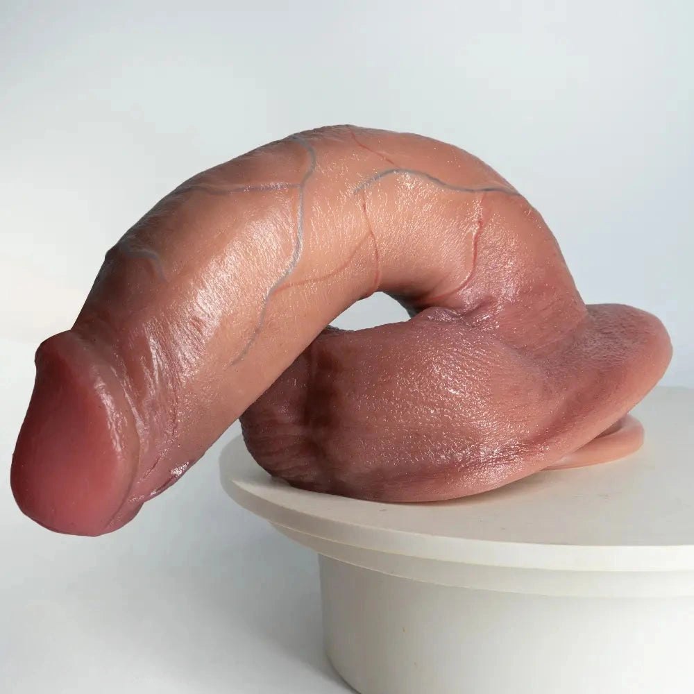 Flesh lifelike suction cup silicone dildo, photo 7