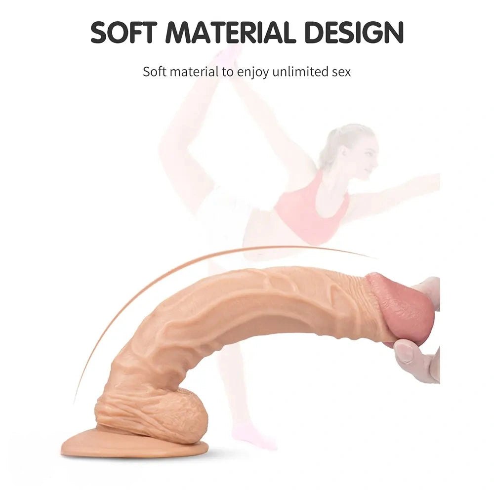 Flesh realistic veined dildo, photo 3