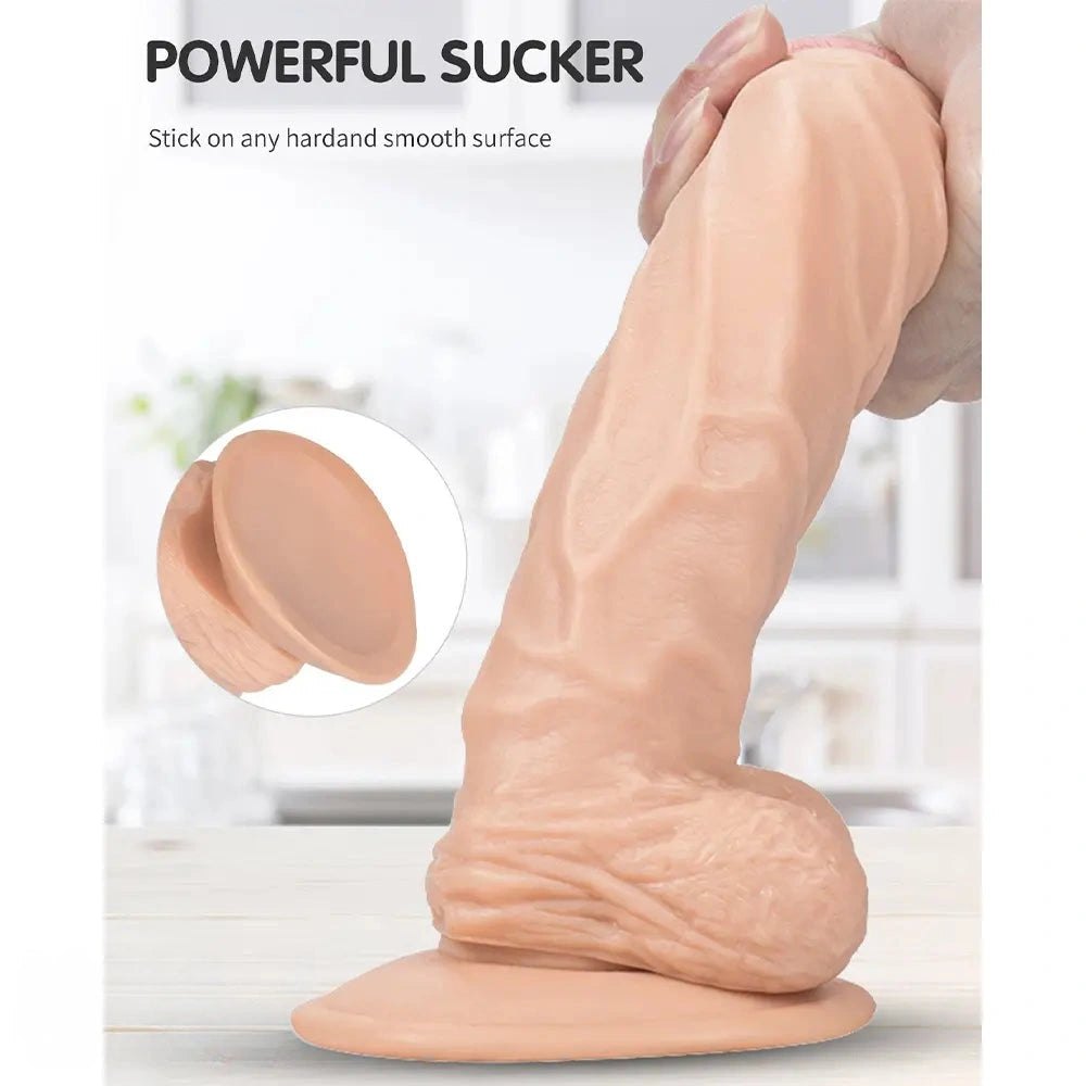 Flesh realistic veined dildo, photo 7